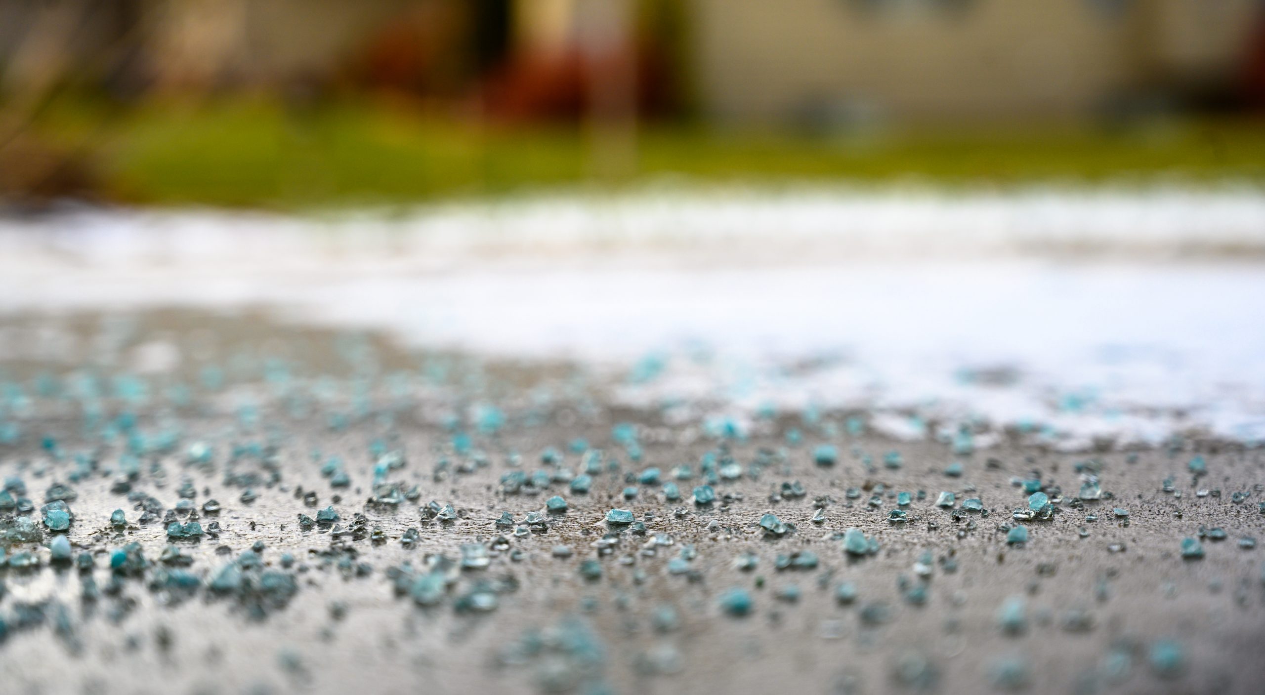 Parking Lot Rock Salt Applied